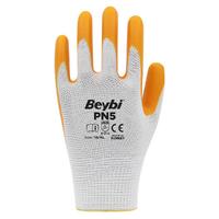 BEYBİ PN5 SARI POLYESTER NİTRİL ELDİVEN