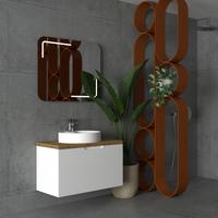 NİSA 80 CM BANYO DOLAP TAKIMI 3 PARÇA